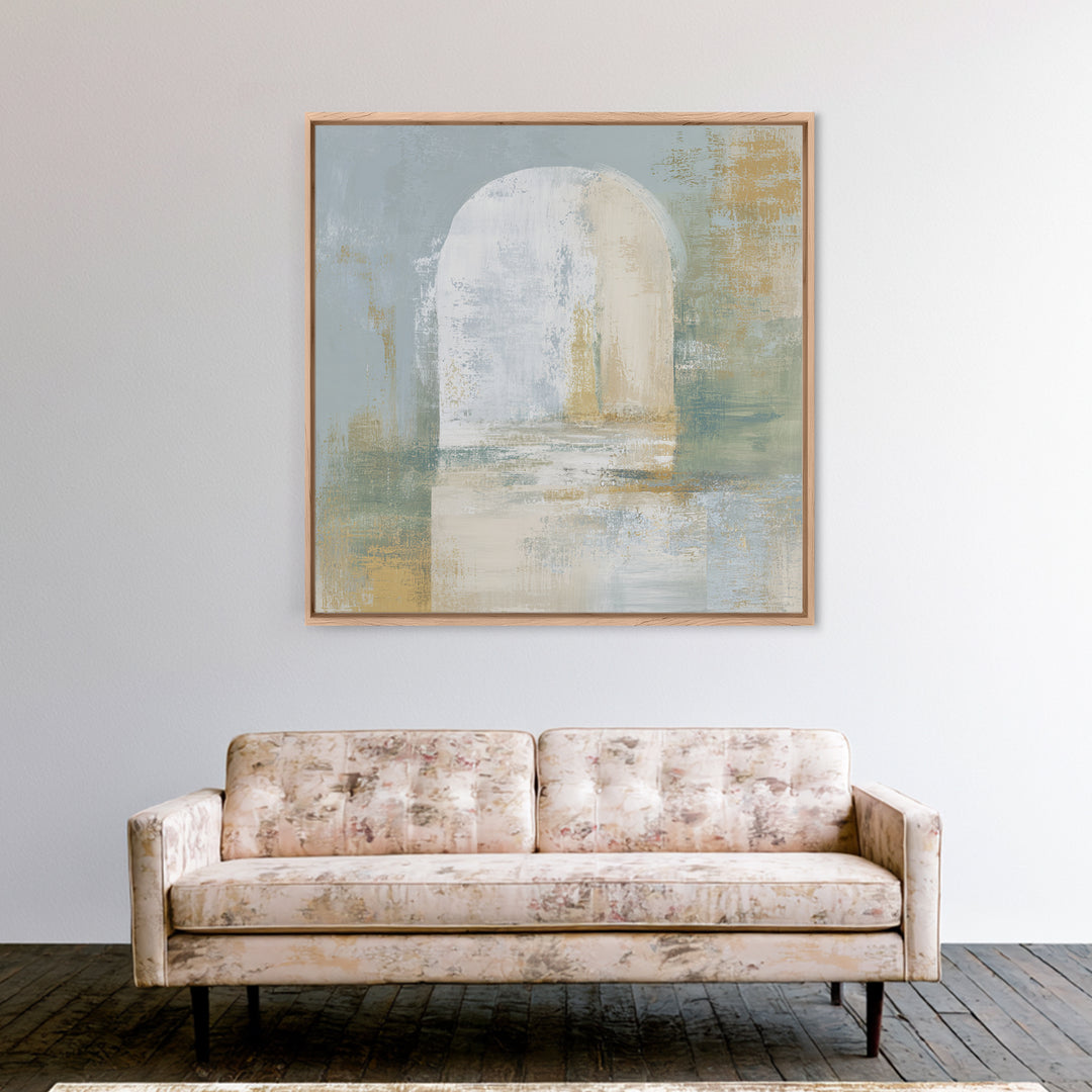 Modern Neutral Arch Abstraction Canvas Print, Waiting Room Art, Neutral Decor, Waiting Room Decor, Abstract Art, Calm, WRA-1x1-69
