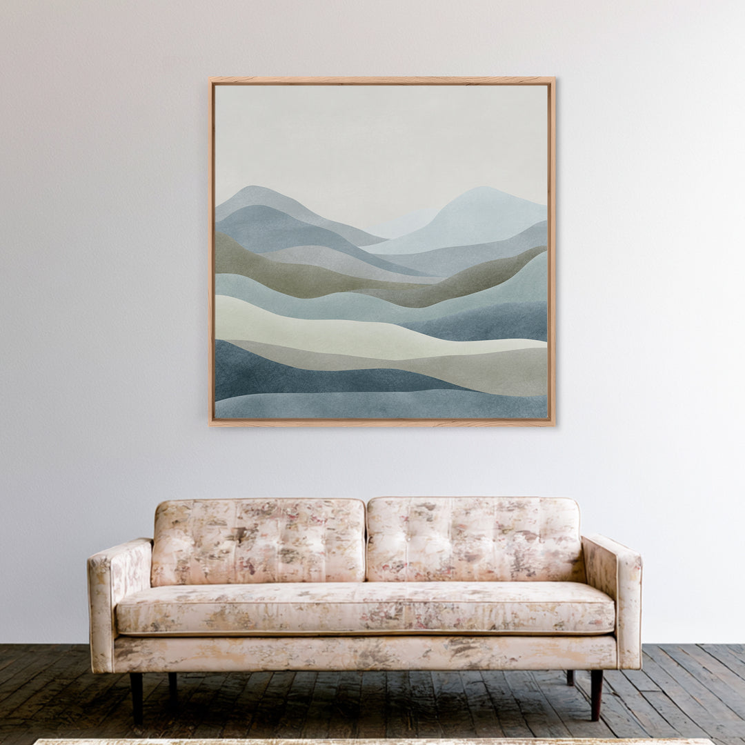 Simple Mountain Layers Canvas Print, Waiting Room Art, Modern Decor, Waiting Room Decor, Oil Painting, Calm, Home Decor, WRA-1x1-86