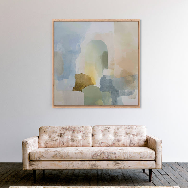 Modern Neutral Arch Abstraction Framed Canvas Print, Waiting Room Art, Luxury Decor, Waiting Room Decor, Abstract Art, Calm, WRA-1x1-93