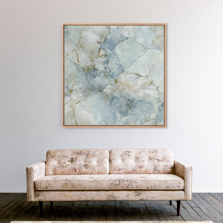 Light Marble Texture Abstract Framed Canvas Print, Waiting Room Art, Printable Wall Art, Waiting Room Decor, Abstract Art, Calm, WRA-1x1-96