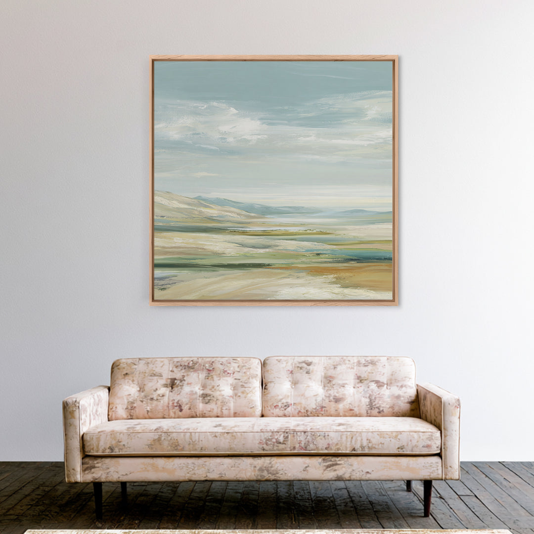 Calming Landscape with Open Sky and Gentle Canvas Print, Waiting Room Art, Wall Art, Waiting Room Decor, Fine Art, Calm, WRA-1x1-97