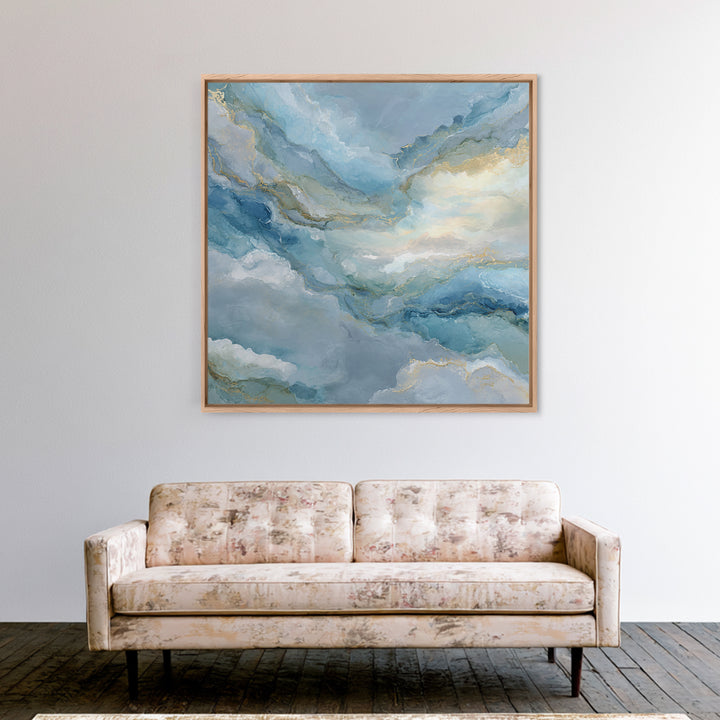 Soft Abstract Waves Canvas Print, Waiting Room Art, Boho Decor, Waiting Room Decor, Abstract Art, Calm, Printable Wall Art, WRA-1x1-98