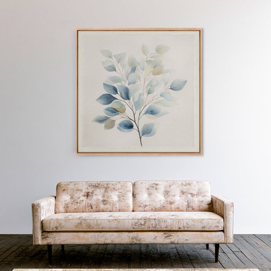 Neutral Botanical Branch Canvas Print, Waiting Room Art, Wall Art, Waiting Room Decor, Oil Painting, Calm, Floral Wall Art, WRA-1x1-99