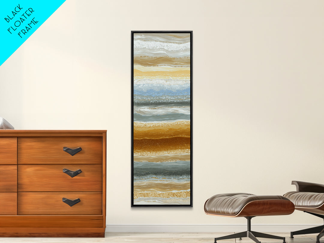 Warm Desert Sunrise Canvas Print, Waiting Room Art, Soundwave Art, Waiting Room Decor, Watercolor Art, Calm, WRA-1x3-1
