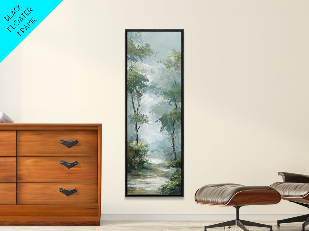 Misty Forest Path Canvas Print, Waiting Room Art, Wall Decor, Waiting Room Decor, Fine Art, Calm, Minimalist Wall Art, WRA-1x3-23