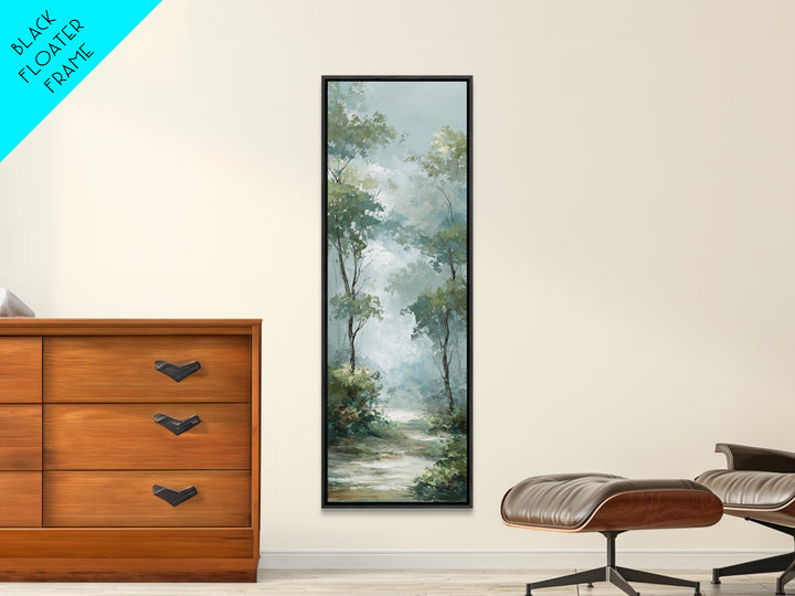 Misty Forest Path Canvas Print, Waiting Room Art, Wall Decor, Waiting Room Decor, Fine Art, Calm, Minimalist Wall Art, WRA-1x3-23