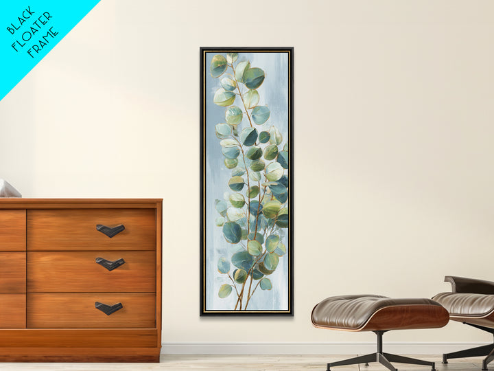 Clean Eucalyptus Leaf Study Framed Canvas Print, Waiting Room Art, Modern Decor, Waiting Room Decor, Fine Art, Calm, Home Decor, WRA-1x3-29