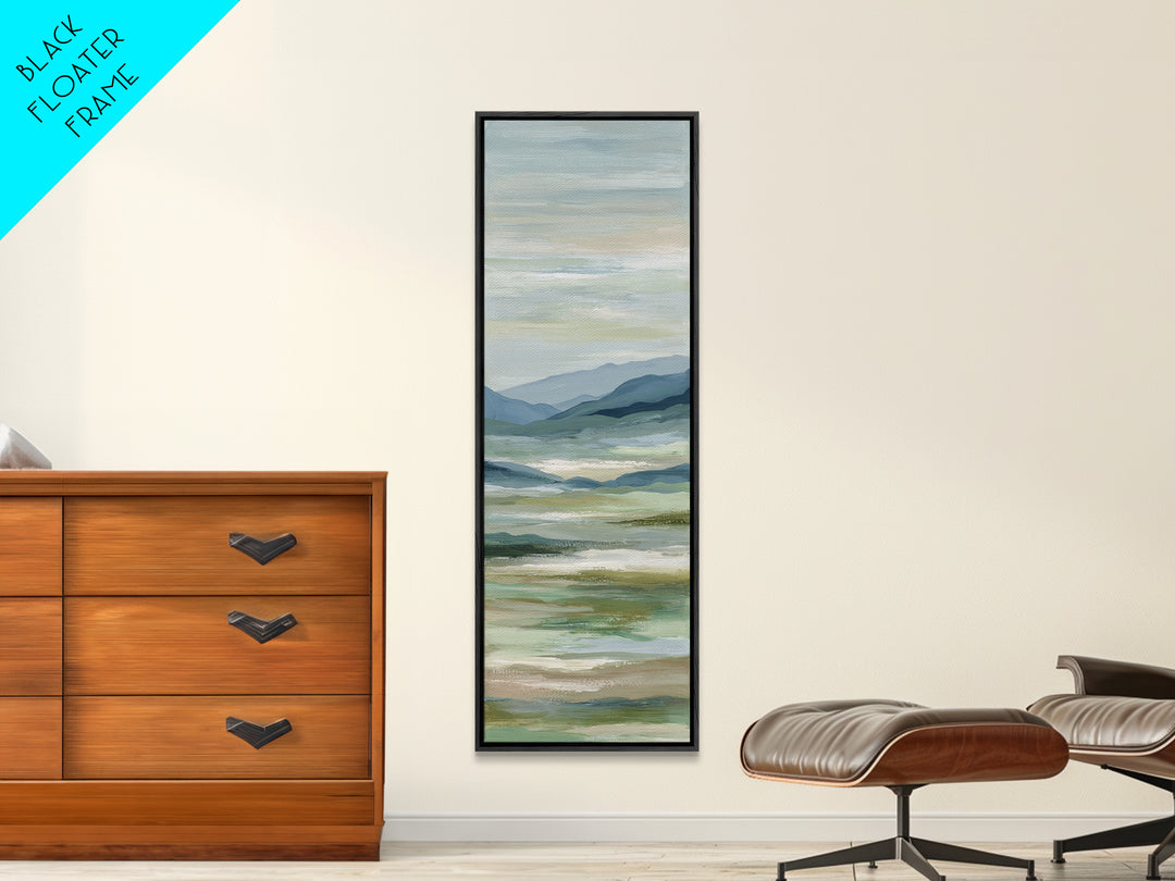 Calming Landscape with Open Sky and Gentle Canvas Print, Waiting Room Art, Statement Artwork, Waiting Room Decor, Oil Painting, WRA-1x3-37