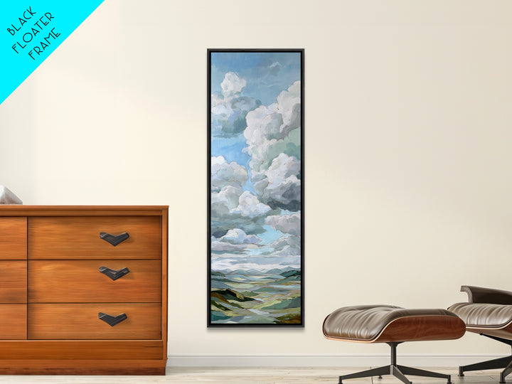 Large Cloudscape with Hopeful Light Framed Canvas Print, Waiting Room Art, Home Decor, Waiting Room Decor, Fine Art, Calm, WRA-1x3-52