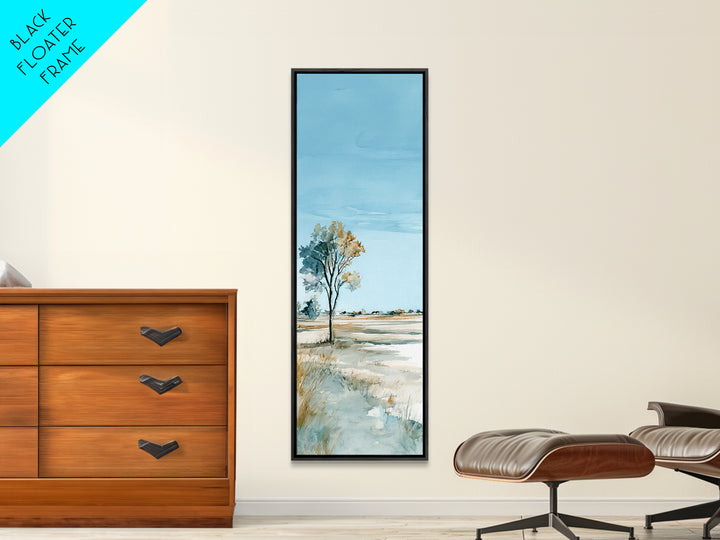 Open Field with Distant Tree Canvas Print, Waiting Room Art, Living Room Wall Art, Waiting Room Decor, Fine Art, Calm, WRA-1x3-59