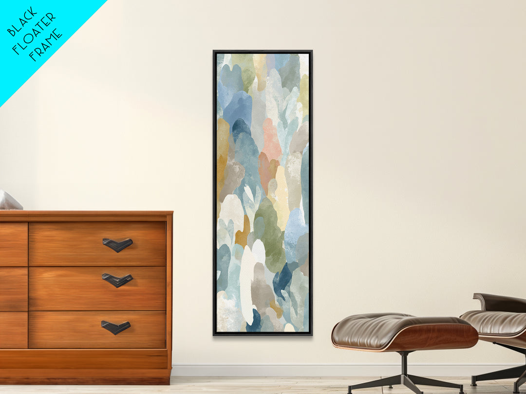 Pastel Rainbow Shapes for Pediatric Spaces Canvas Print, Waiting Room Art, Office Art, Waiting Room Decor, Abstract Art, Calm, WRA-1x3-6