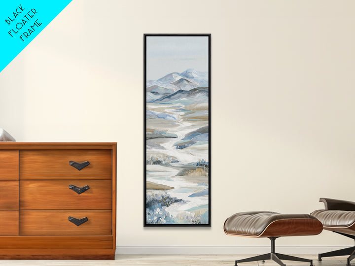 Soft Abstract Waves Framed Canvas Print, Waiting Room Art, Neutral Decor, Waiting Room Decor, Fine Art, Calm, Wall Art, WRA-1x3-62