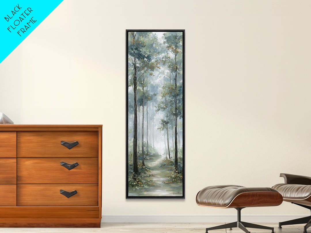 Misty Forest Path Canvas Print, Waiting Room Art, Therapy Office Decor, Waiting Room Decor, Oil Painting, Calm, Art Print, WRA-1x3-95