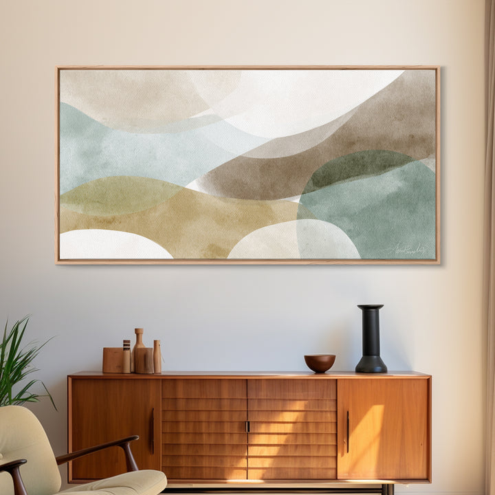 Minimal Geometric Composition Framed Canvas Print, Waiting Room Art, Home Decor, Waiting Room Decor, Fine Art, Calm, Modern Art, WRA-2x1-25