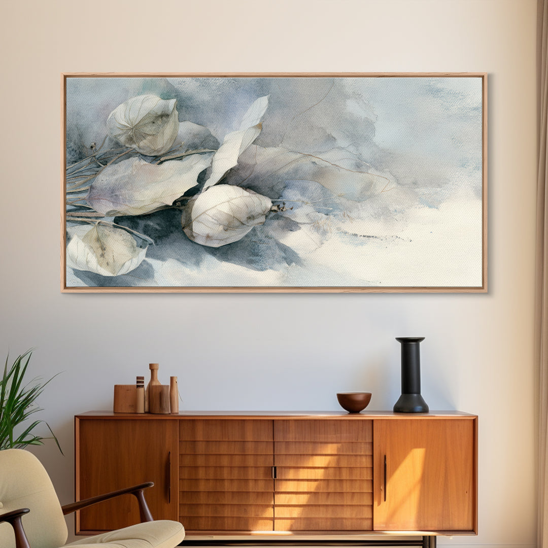 Soft Lavender Botanical Still Life Framed Canvas Print, Waiting Room Art, Home Decor, Waiting Room Decor, Fine Art, Calm, WRA-2x1-40