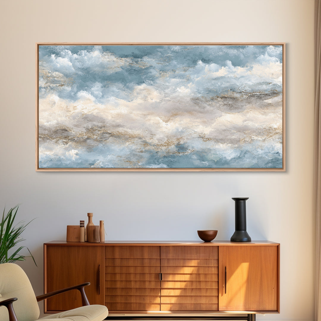 Light Marble Texture Abstract Canvas Print, Waiting Room Art, Textured Painting, Waiting Room Decor, Calm, Printable Art, WRA-2x1-44