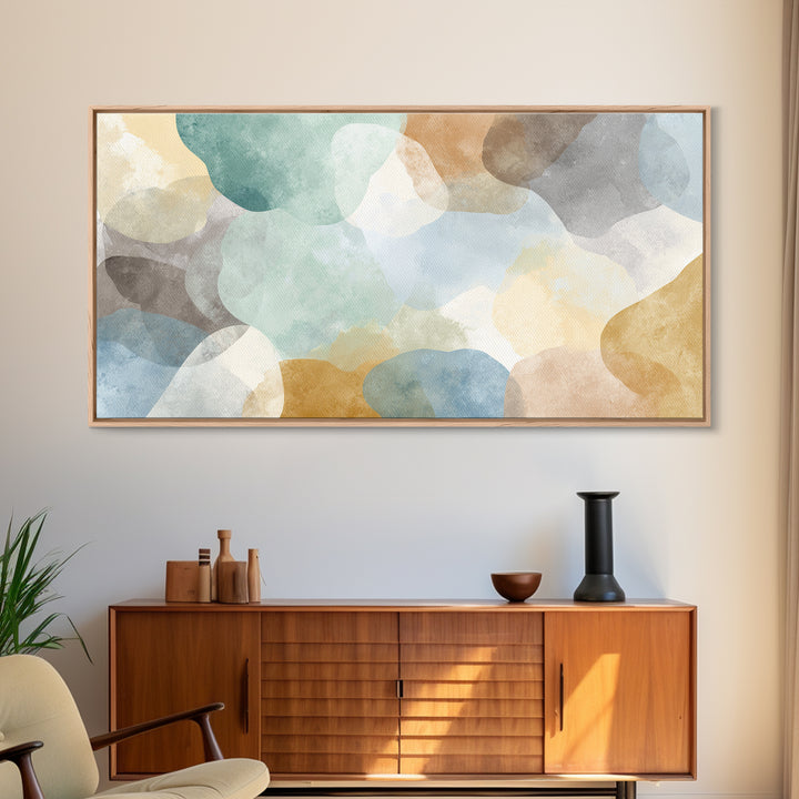 Pastel Rainbow Shapes for Pediatric Spaces Canvas Print, Waiting Room Art, Room Decor, Waiting Room Decor, Abstract Art, Calm, WRA-2x1-62