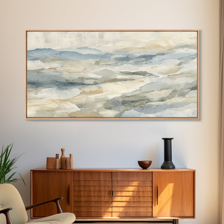 Light Marble Texture Abstract Canvas Print, Waiting Room Art, Bedroom Decor, Waiting Room Decor, Abstract Art, Calm, WRA-2x1-68