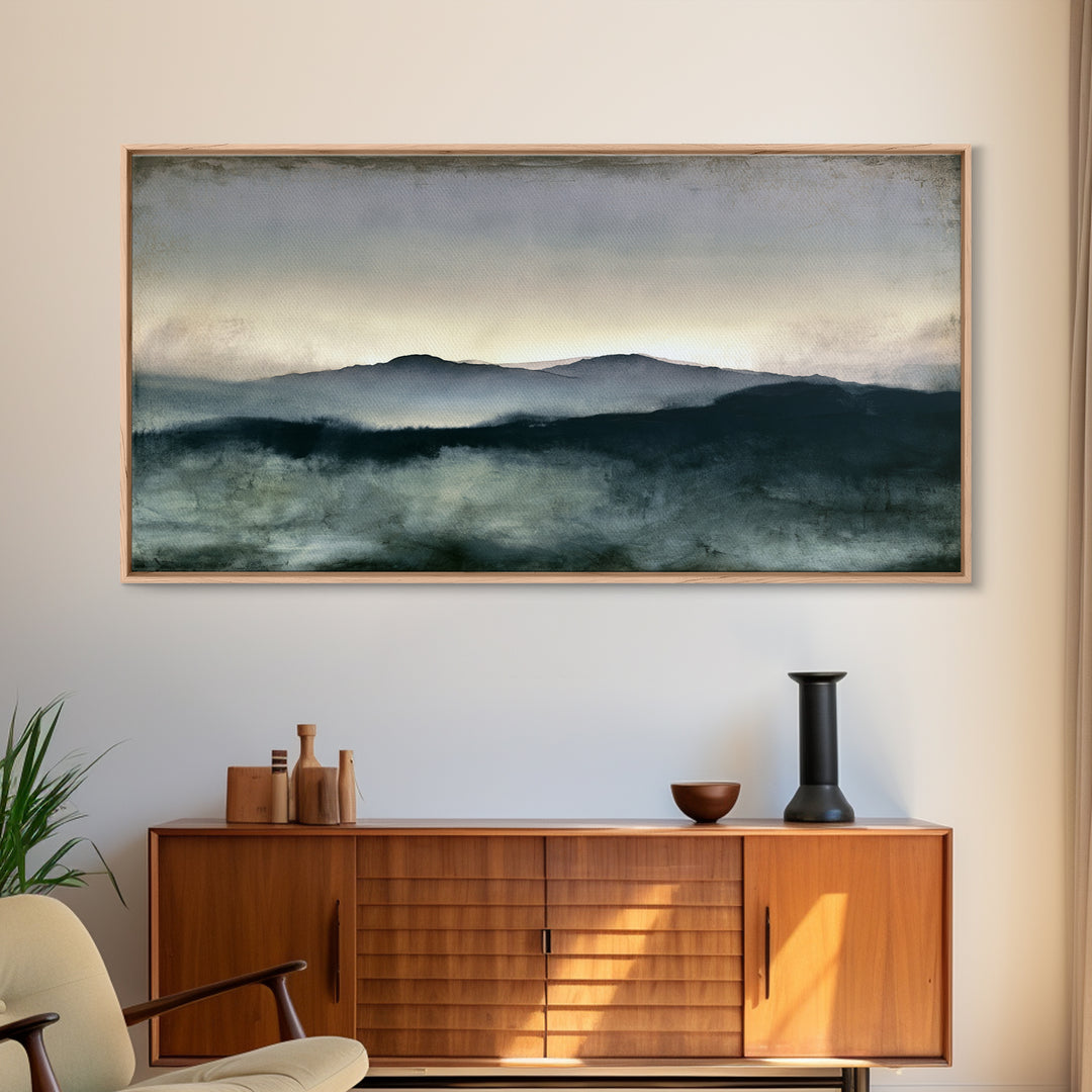 Calming Landscape with Open Sky and Gentle Canvas Print, Waiting Room Art, Living Room Wall Art, Waiting Room Decor, Calm, WRA-2x1-69