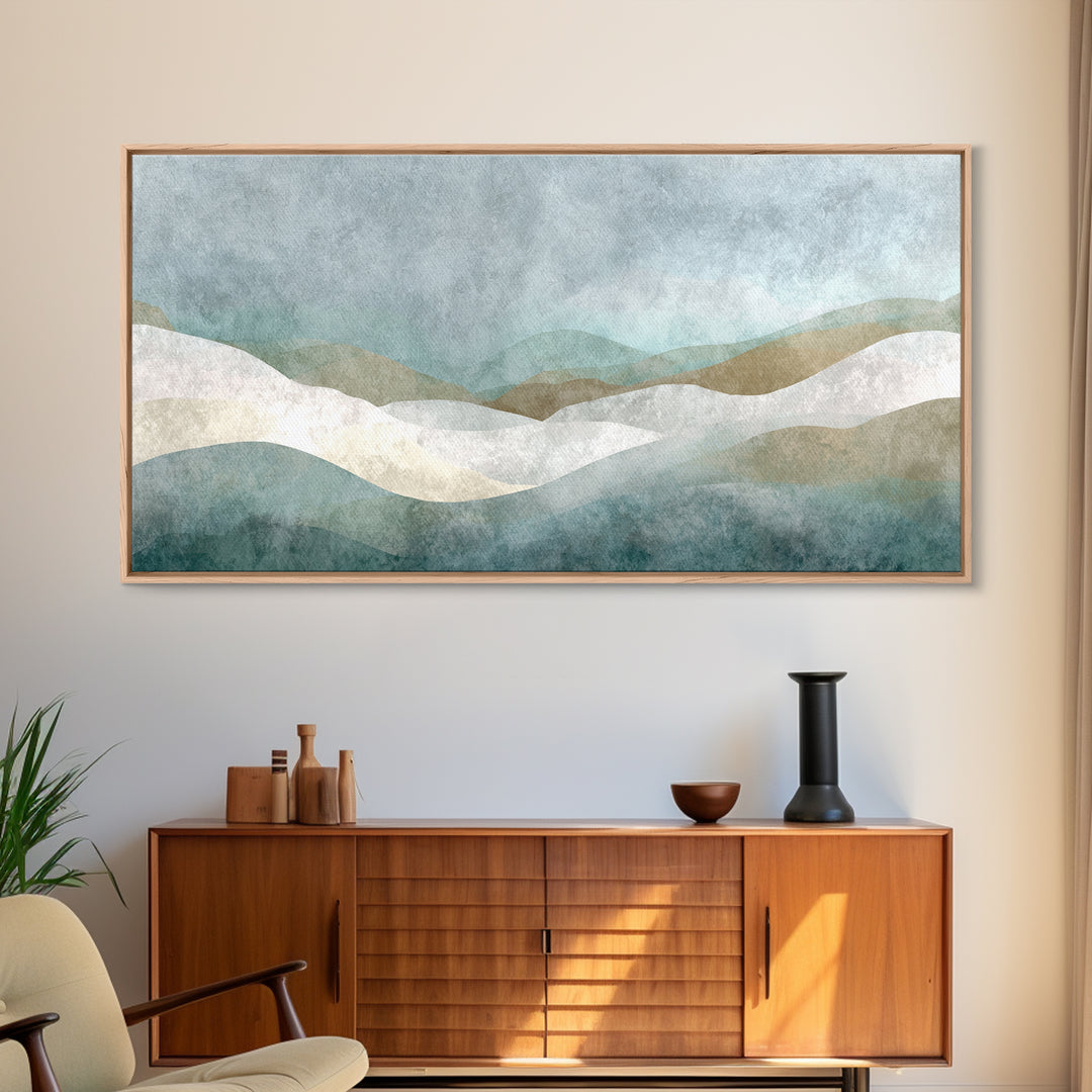 Minimal Geometric Composition Canvas Print, Waiting Room Art, Abstract Art, Waiting Room Decor, Calm, Landscape, WRA-2x1-73