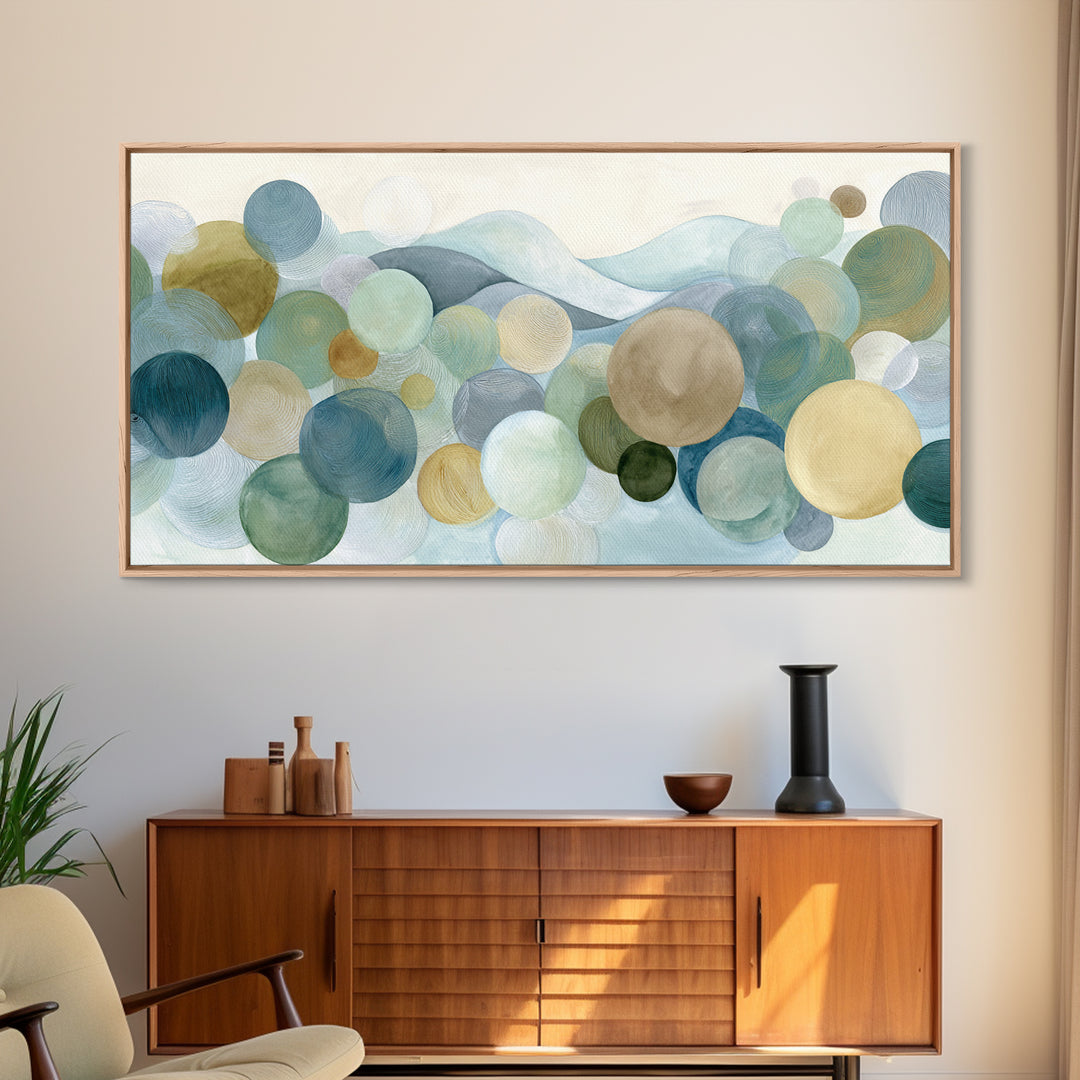 Abstract Circles Suggesting Calm Movement Canvas Print, Waiting Room Art, Waiting Room Decor, Abstract Art, Calm, WRA-2x1-78