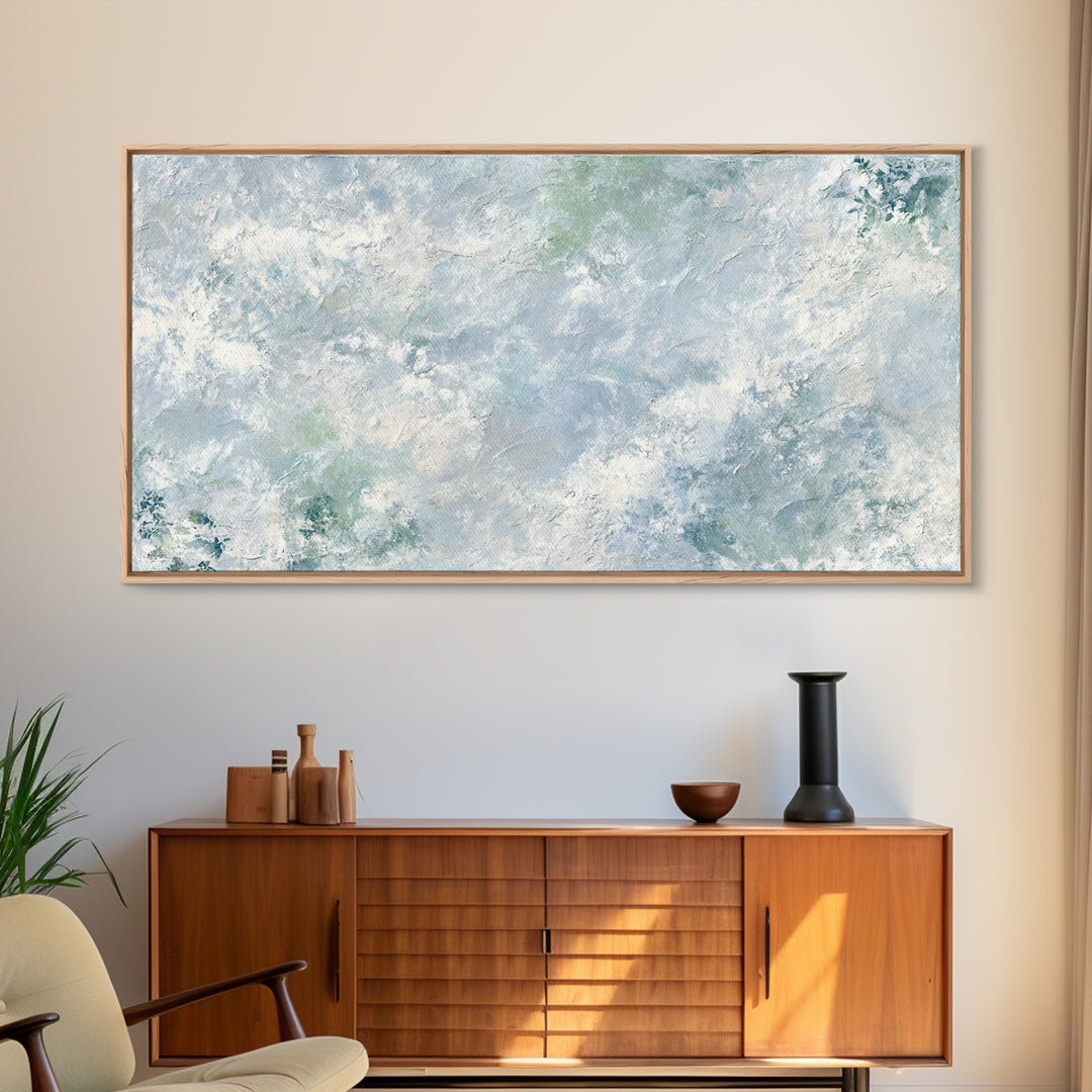 Light Marble Texture Abstract Framed Canvas Print, Waiting Room Art, Modern Art, Waiting Room Decor, Abstract Art, Calm, WRA-2x1-92