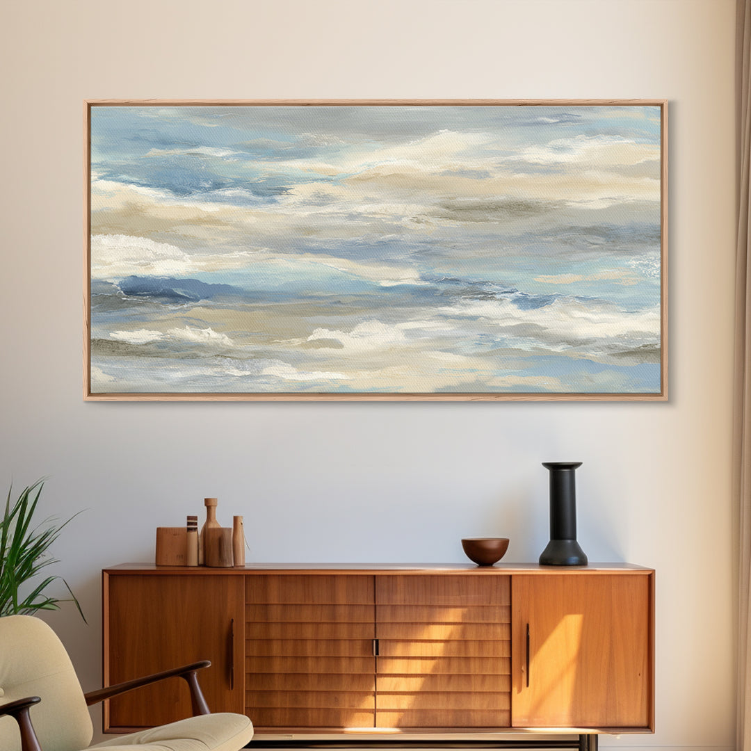 Soft Abstract Waves Canvas Print, Waiting Room Art, Wall Decor, Waiting Room Decor, Fine Art, Calm, Minimalist Wall Art, WRA-2x1-94