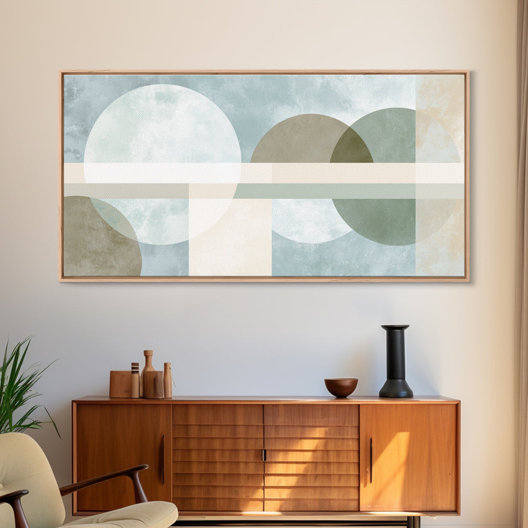 Minimal Geometric Composition Framed Canvas Print, Waiting Room Art, Floral Wall Art, Waiting Room Decor, Abstract Art, Calm, WRA-2x1-97