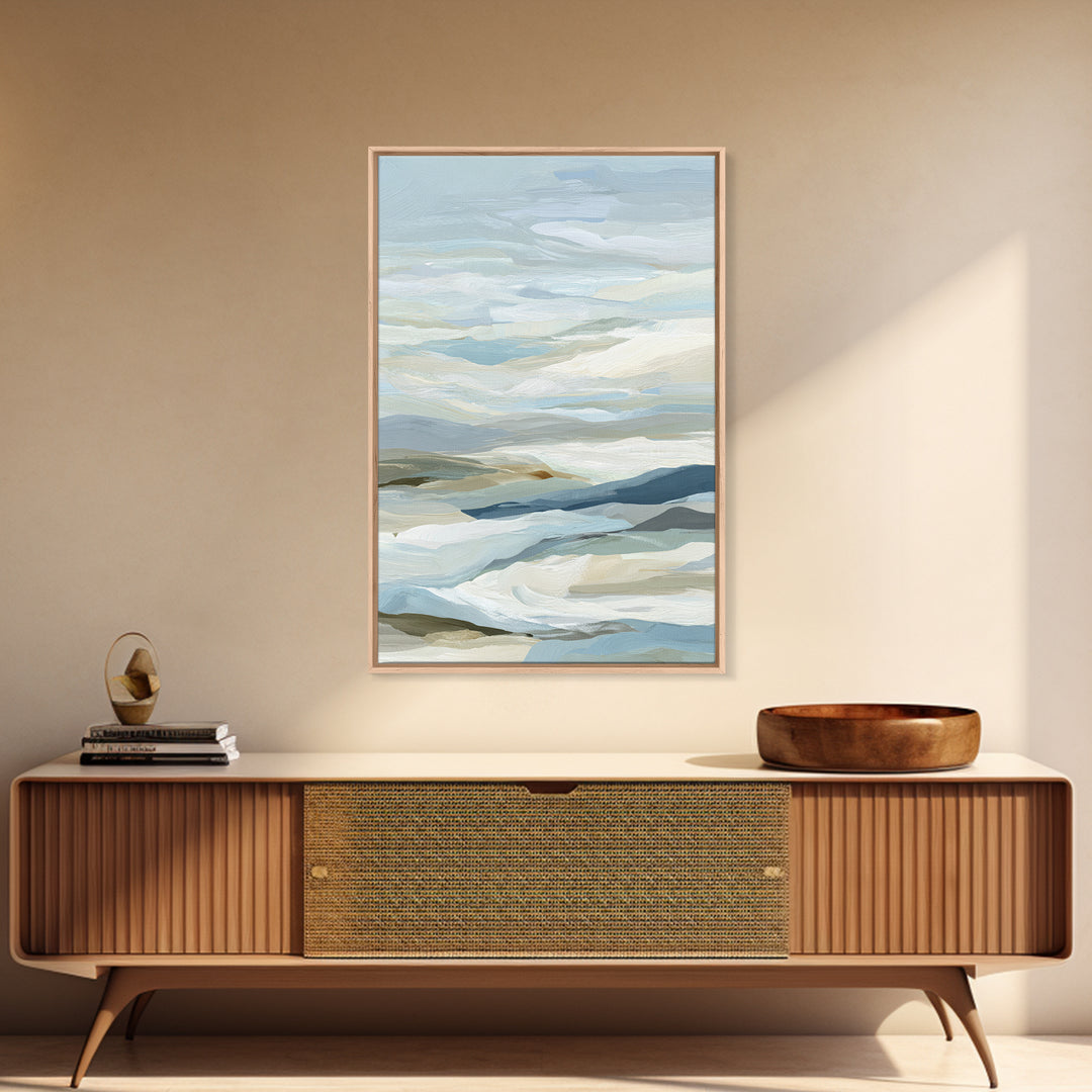 Soft Abstract Waves Canvas Print, Waiting Room Art, Luxury Decor, Waiting Room Decor, Abstract Art, Calm, Original Art, WRA-2x3-10