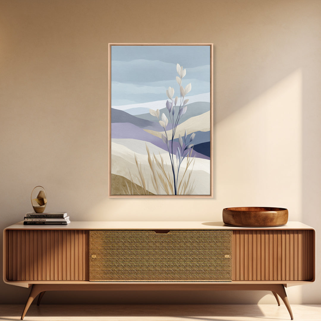 Soft Lavender Botanical Still Life Framed Canvas Print, Waiting Room Art, Art Print, Waiting Room Decor, Watercolor Art, Calm, WRA-2x3-100