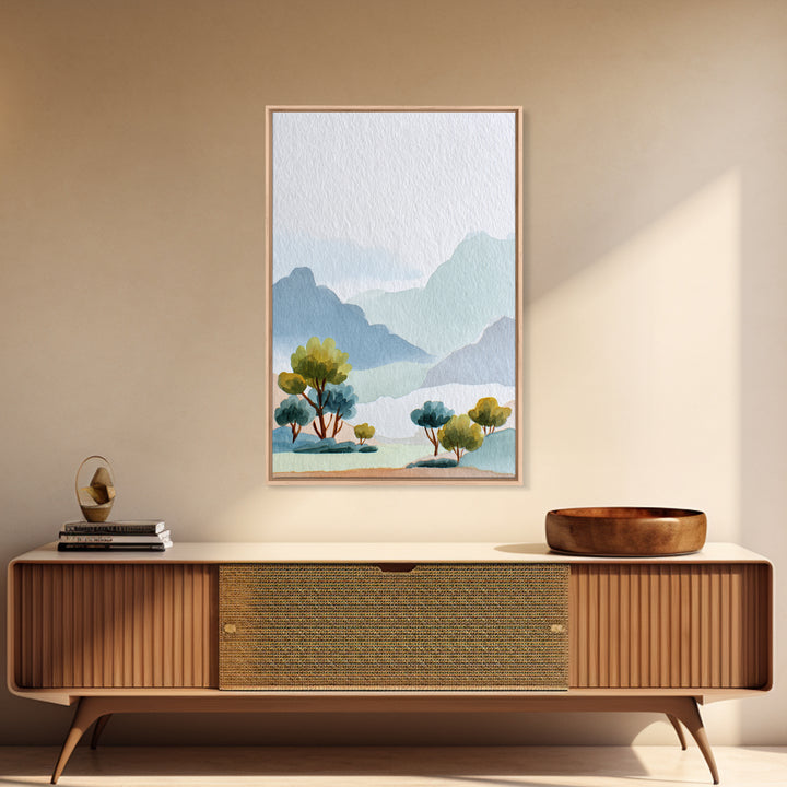 Warm Desert Sunrise Framed Canvas Print, Waiting Room Art, Contemporary Art, Waiting Room Decor, Calm, Living Room Wall Art, WRA-2x3-21