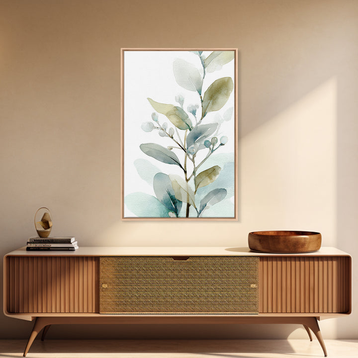 Neutral Botanical Branch Canvas Print, Waiting Room Art, Waiting Room Decor, Watercolor Art, Calm, Office Wall Art, WRA-2x3-35