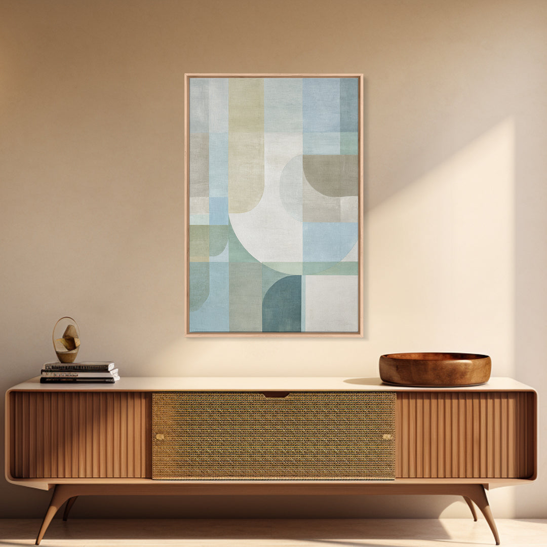 Minimal Geometric Composition Framed Canvas Print, Waiting Room Art, Wall Decor, Waiting Room Decor, Abstract Art, Calm, WRA-2x3-37
