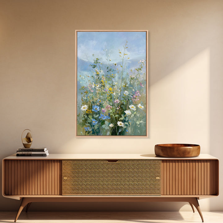 Sunlit Meadow with Wildflowers Canvas Print, Waiting Room Art, Fine Art Print, Waiting Room Decor, Watercolor Art, Calm, WRA-2x3-40