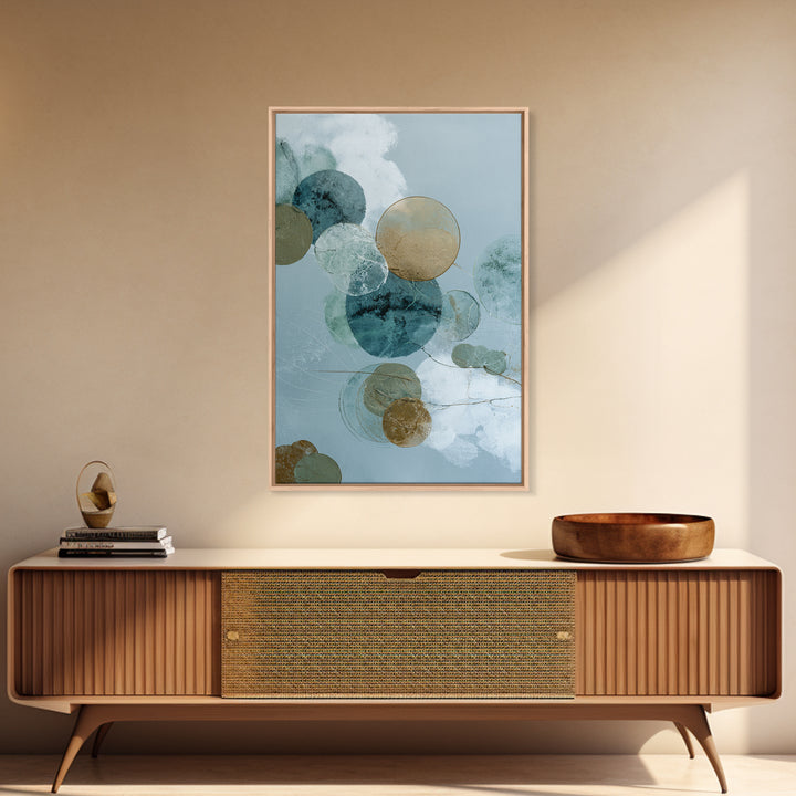 Abstract Circles Suggesting Calm Movement Framed Canvas Print, Waiting Room Art, Room Decor, Waiting Room Decor, Abstract Art, WRA-2x3-42