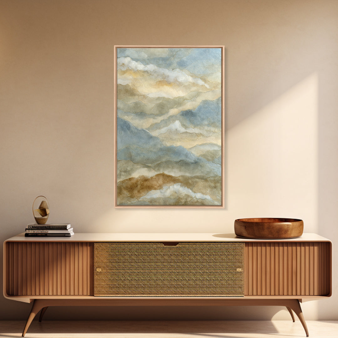 Warm Desert Sunrise Canvas Print, Waiting Room Art, Office Decor, Waiting Room Decor, Oil Painting, Calm, Gallery Wall Art, WRA-2x3-45