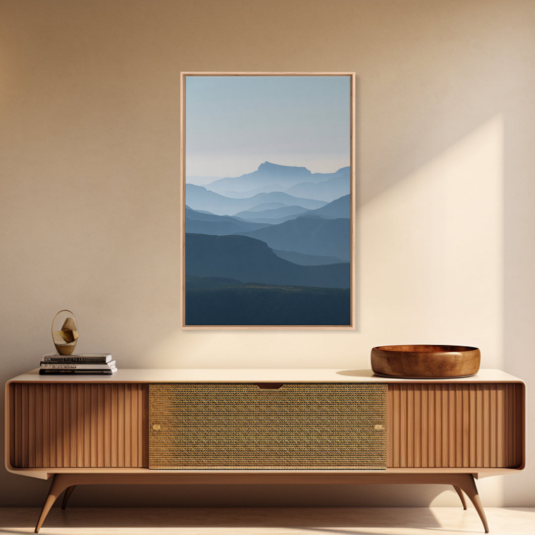 Simple Mountain Layers Canvas Print, Waiting Room Art, Art, Waiting Room Decor, Oil Painting, Calm, Bauhaus Print, WRA-2x3-70