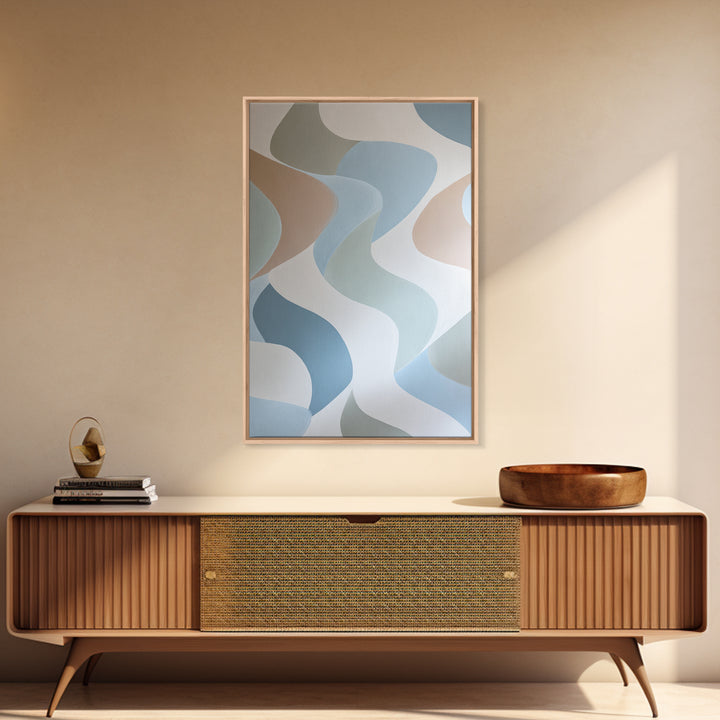 Pastel Rainbow Shapes for Pediatric Spaces Framed Canvas Print, Waiting Room Art, Waiting Room Decor, Abstract Art, Calm, WRA-2x3-74