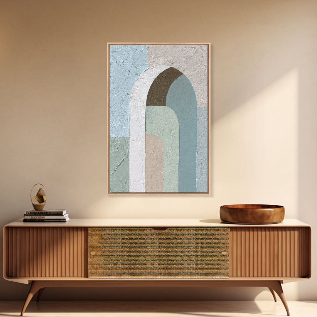 Modern Neutral Arch Abstraction Canvas Print, Waiting Room Art, Floral Wall Art, Waiting Room Decor, Abstract Art, Calm, WRA-2x3-77