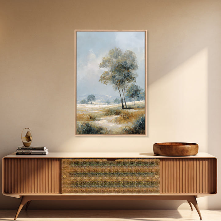 Open Field with Distant Tree Canvas Print, Waiting Room Art, Art, Waiting Room Decor, Calm, Bauhaus Print, Minimalist Wall Art, WRA-2x3-79