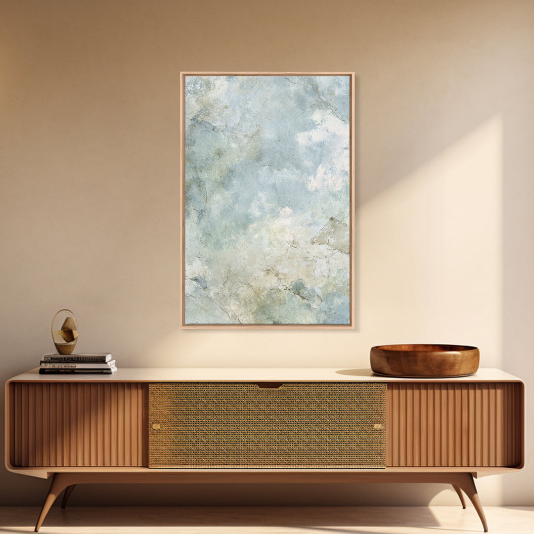 Light Marble Texture Abstract Framed Canvas Print, Waiting Room Art, Contemporary Art, Waiting Room Decor, Abstract Art, Calm, WRA-2x3-80