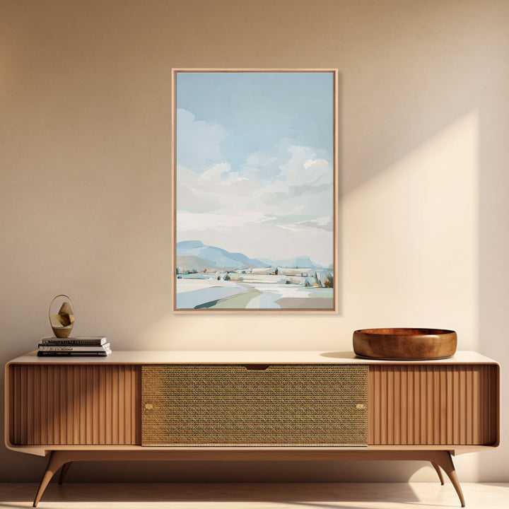 Calming Landscape with Open Sky and Gentle Canvas Print, Waiting Room Art, Art, Waiting Room Decor, Calm, Bauhaus Print, WRA-2x3-9