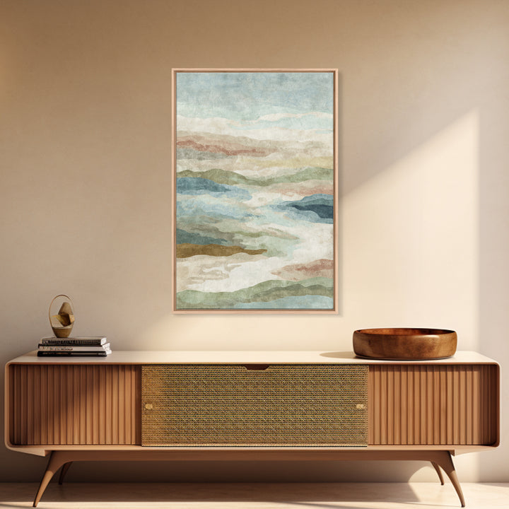 Warm Desert Sunrise Framed Canvas Print, Waiting Room Art, Wall Sculpture, Waiting Room Decor, Fine Art, Calm, Dog Wall Art, WRA-2x3-93