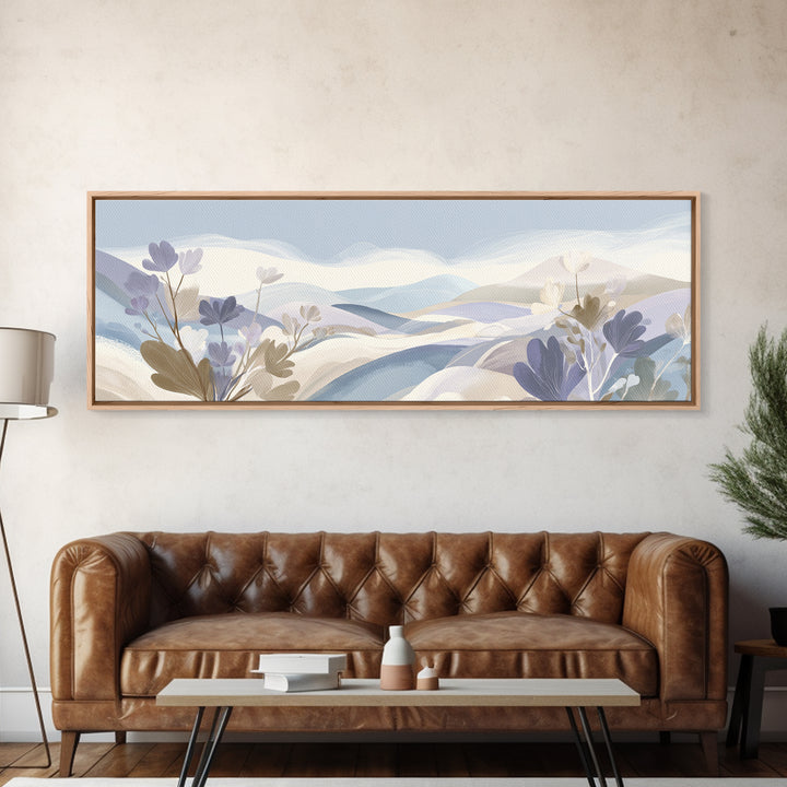 Soft Lavender Botanical Still Life Framed Canvas Print, Waiting Room Art, Soundwave Art, Waiting Room Decor, Fine Art, Calm, WRA-3x1-12