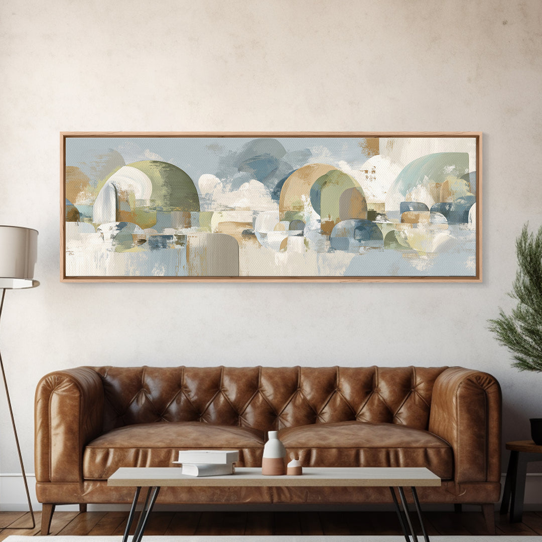 Modern Neutral Arch Abstraction Canvas Print, Waiting Room Art, Wall Sculpture, Waiting Room Decor, Calm, Dog Wall Art, WRA-3x1-13