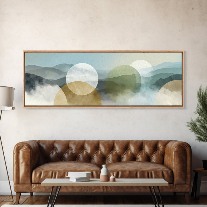Abstract Circles Suggesting Calm Movement Canvas Print, Waiting Room Art, Wall Sculpture, Waiting Room Decor, Abstract Art, WRA-3x1-26