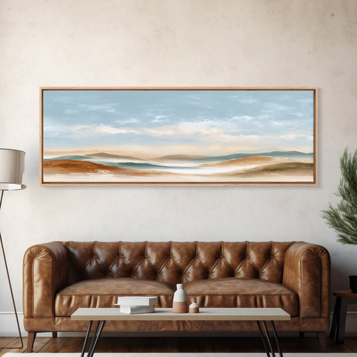 Warm Desert Sunrise Canvas Print, Waiting Room Art, Bauhaus Print, Waiting Room Decor, Fine Art, Calm, Dental Office Decor, WRA-3x1-29