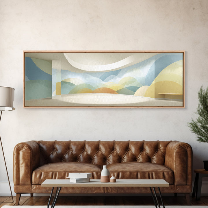 Pastel Rainbow Shapes for Pediatric Spaces Canvas Print, Waiting Room Art, Abstract Art, Waiting Room Decor, Fine Art, Calm, WRA-3x1-34