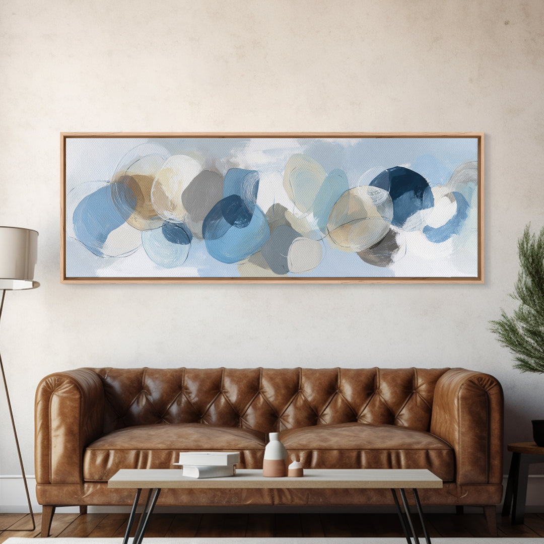 Modern Neutral Arch Abstraction Framed Canvas Print, Waiting Room Art, Office Wall Decor, Waiting Room Decor, Abstract Art, WRA-3x1-37