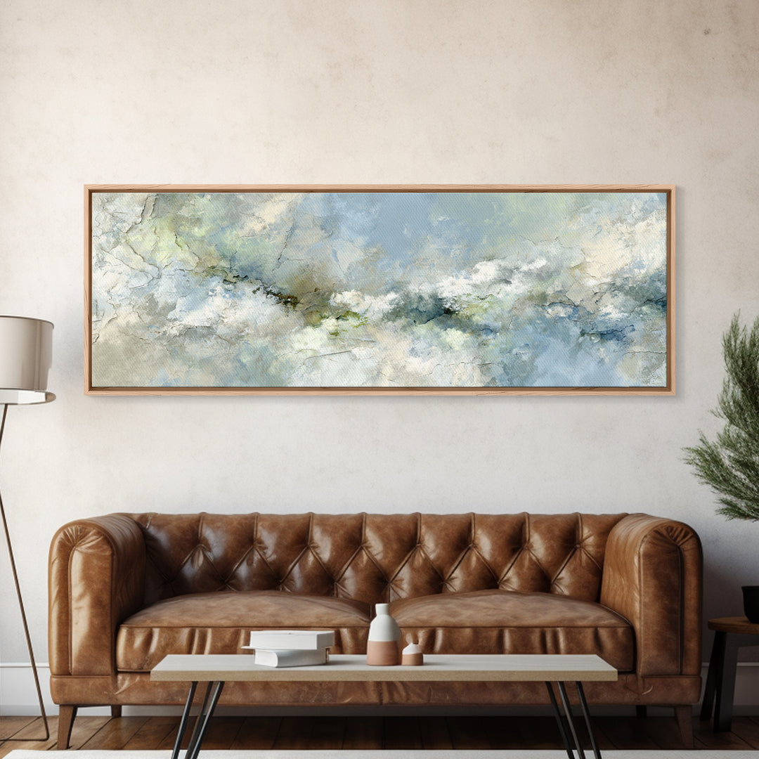 Light Marble Texture Abstract Canvas Print, Waiting Room Art, Gallery Decor, Waiting Room Decor, Fine Art, Calm, WRA-3x1-40